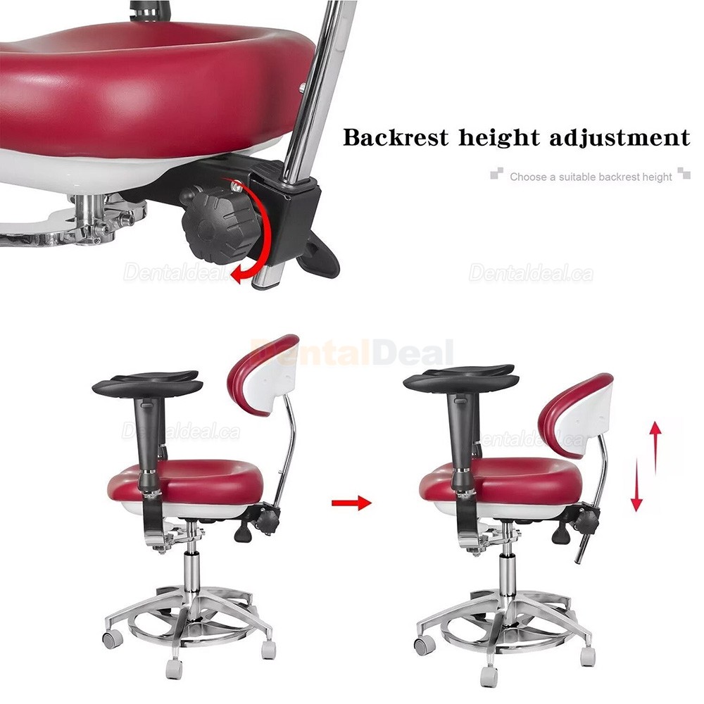 JKS 037 Dental Microscope Stool Surgeon Operator Hygienist Chair with Armrest